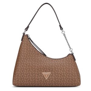 Guess Tan Monogram Shoulder Bag